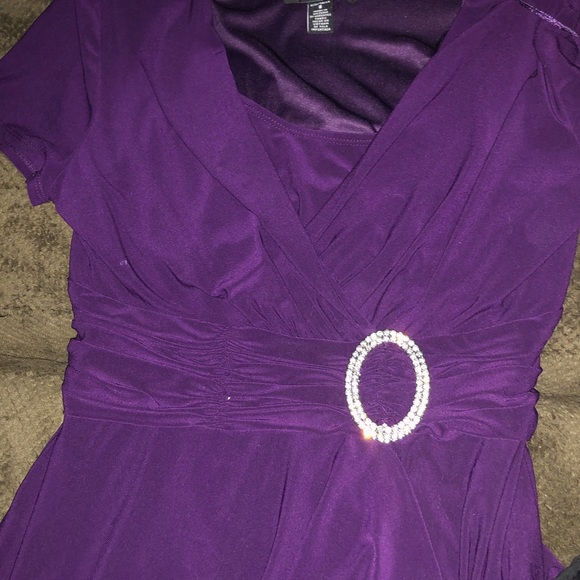 NEW R & M Richards Plum size 8 Dress stretchy - Picture 7 of 8